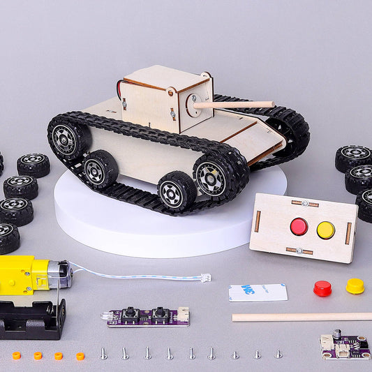 Remote Controlled Tank DIY Kit, STEM Toy, Craft Kit for Kids