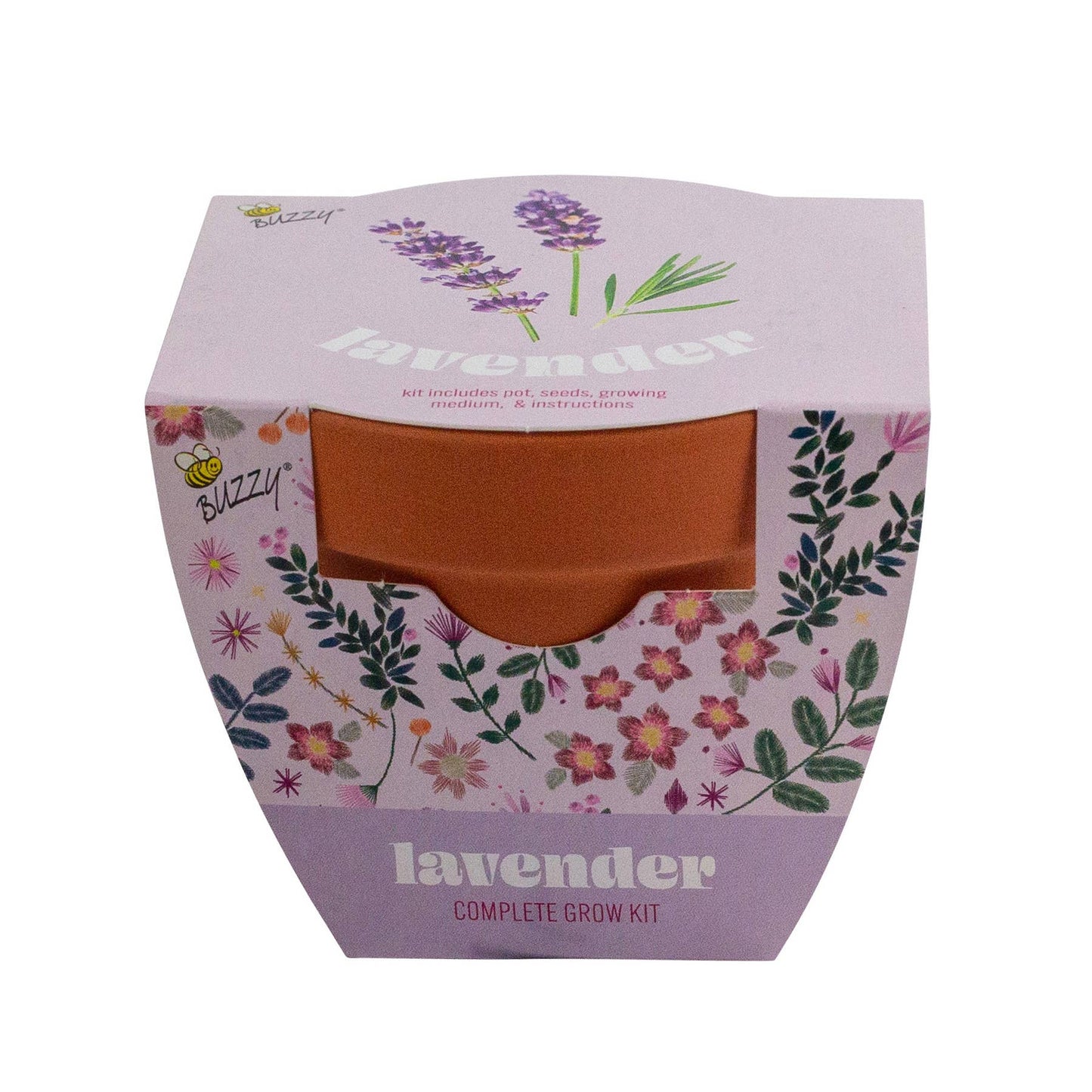 Classic 7cm Terracotta Lavender Grow Kit – Indoor Herb Gift