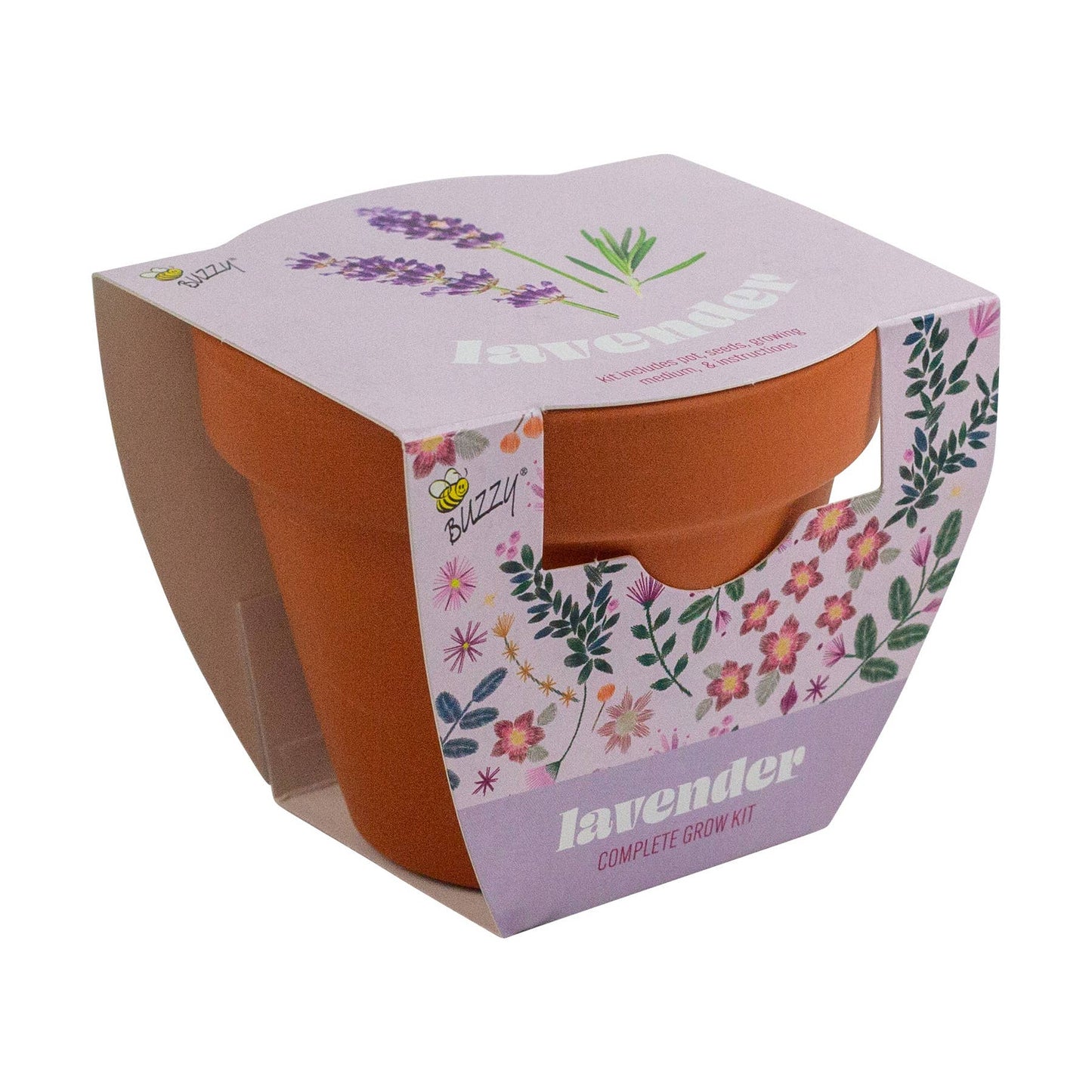 Classic 7cm Terracotta Lavender Grow Kit – Indoor Herb Gift