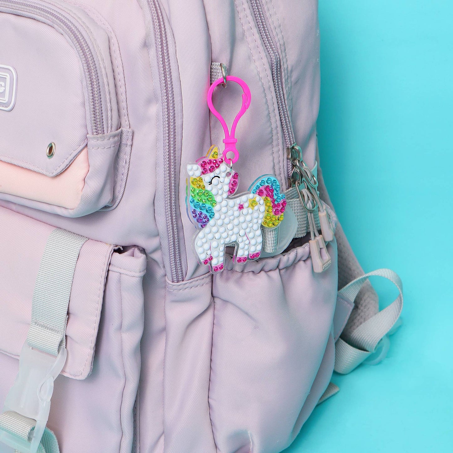 Adorable Keychains Diamond Art Kit – Unicorn (Set of 15)