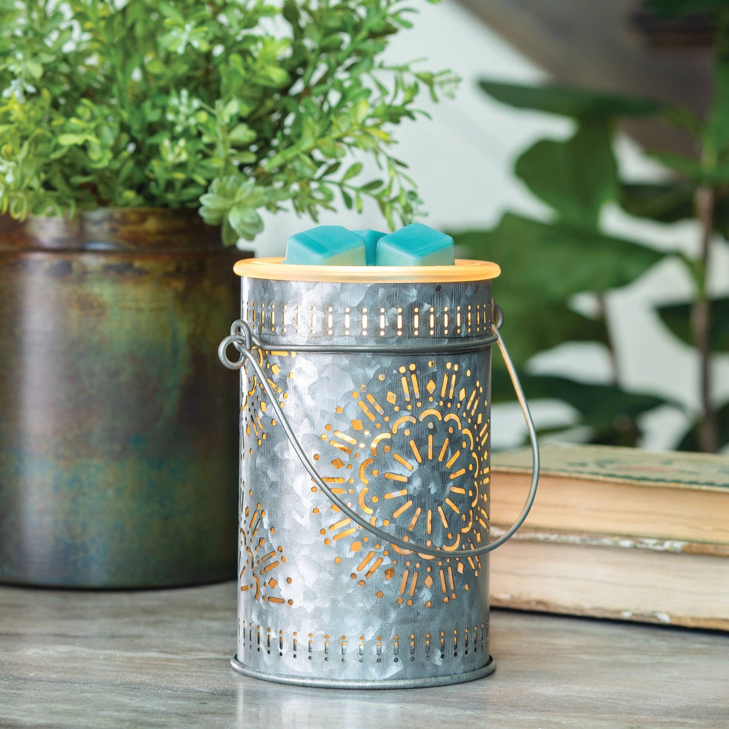 Illumination Fragrance Warmer-Deluxe Galvanized Tin
