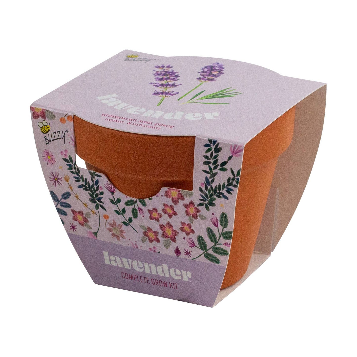 Classic 7cm Terracotta Lavender Grow Kit – Indoor Herb Gift